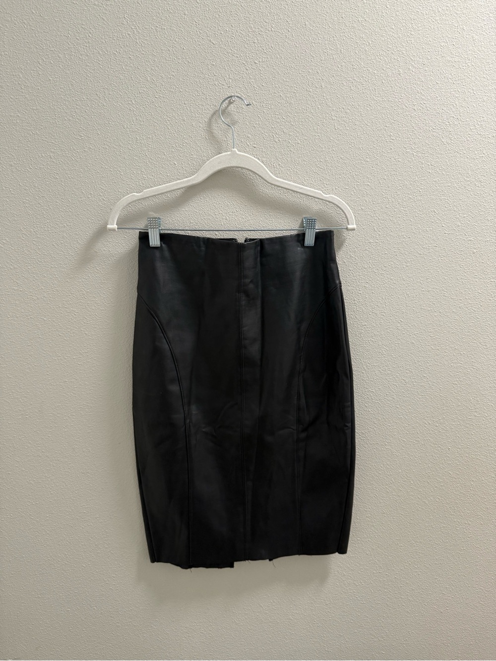 Express Black Faux Leather Pencil Skirt